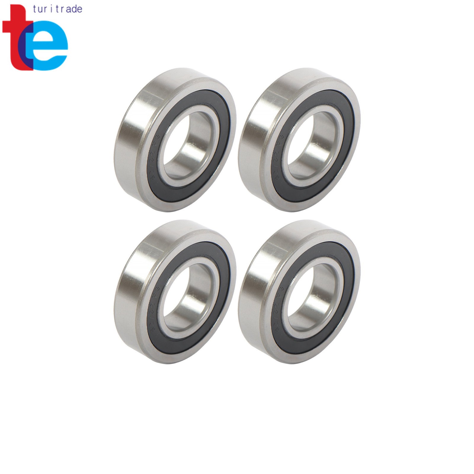 4pcs 62/32-2RS Sealed Ball Bearings 32mm x65mm x17mm Industrial