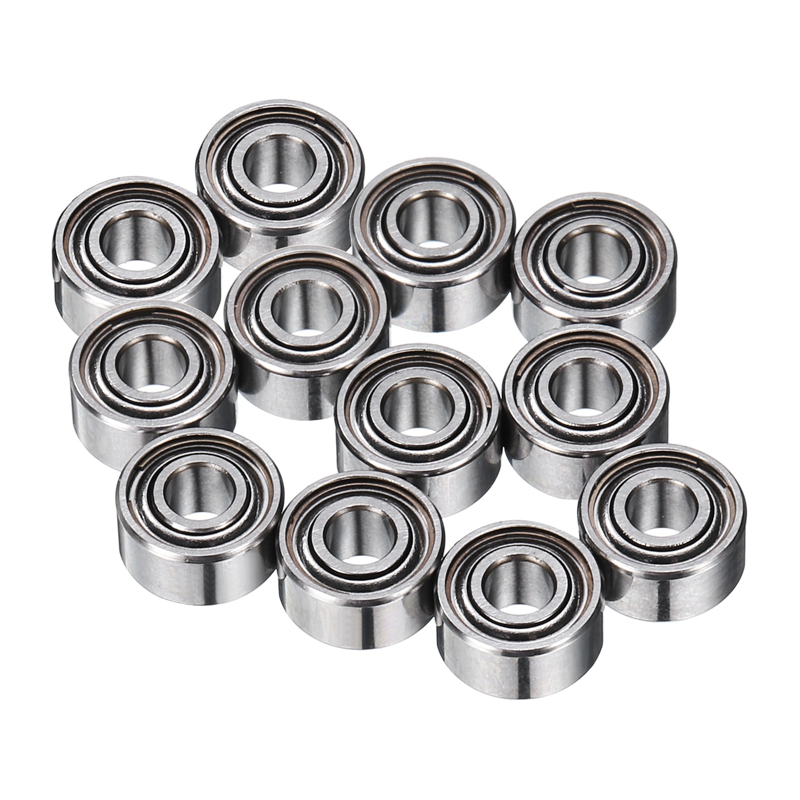 12Pcs MR52ZZ Deep Groove Ball Bearings 2mm ID 5mm OD 2.5mm Width Bearing