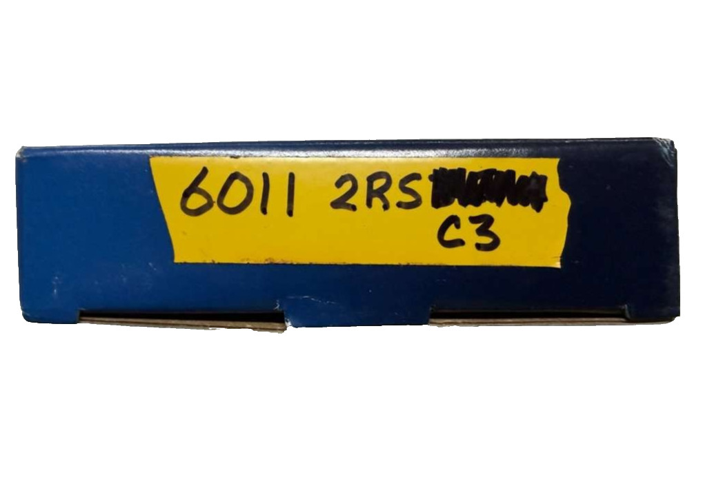 6011-2RS C3 Deep Groove Ball Bearing, New Old Stock!