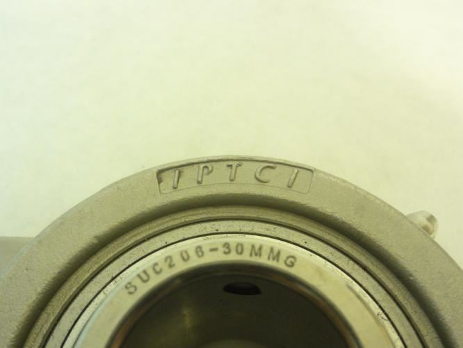 201673 New-No Box; IPTCI SUCSFB206 Flange Bearing; SST; 3-Bolt; 30mm ID
