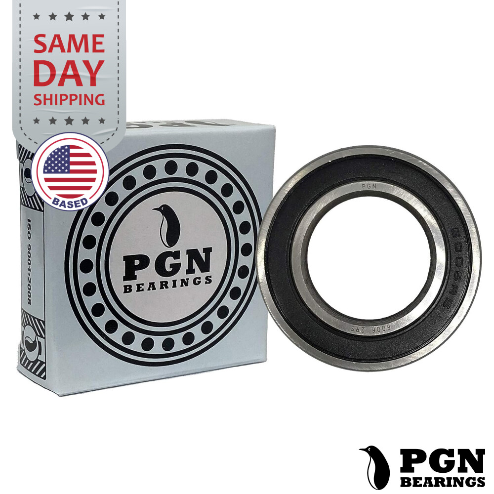 (30) 6006-2RS Premium Rubber Seal Ball Bearing C3 EMQ, 30x55x13, 6006 2RS 6006rs