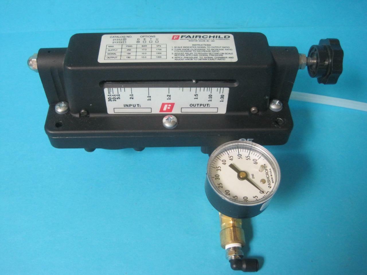 Fairchild Pneumatic Air Booster Valve Adjustable Ratio Cat no. 31312 250 PSIG