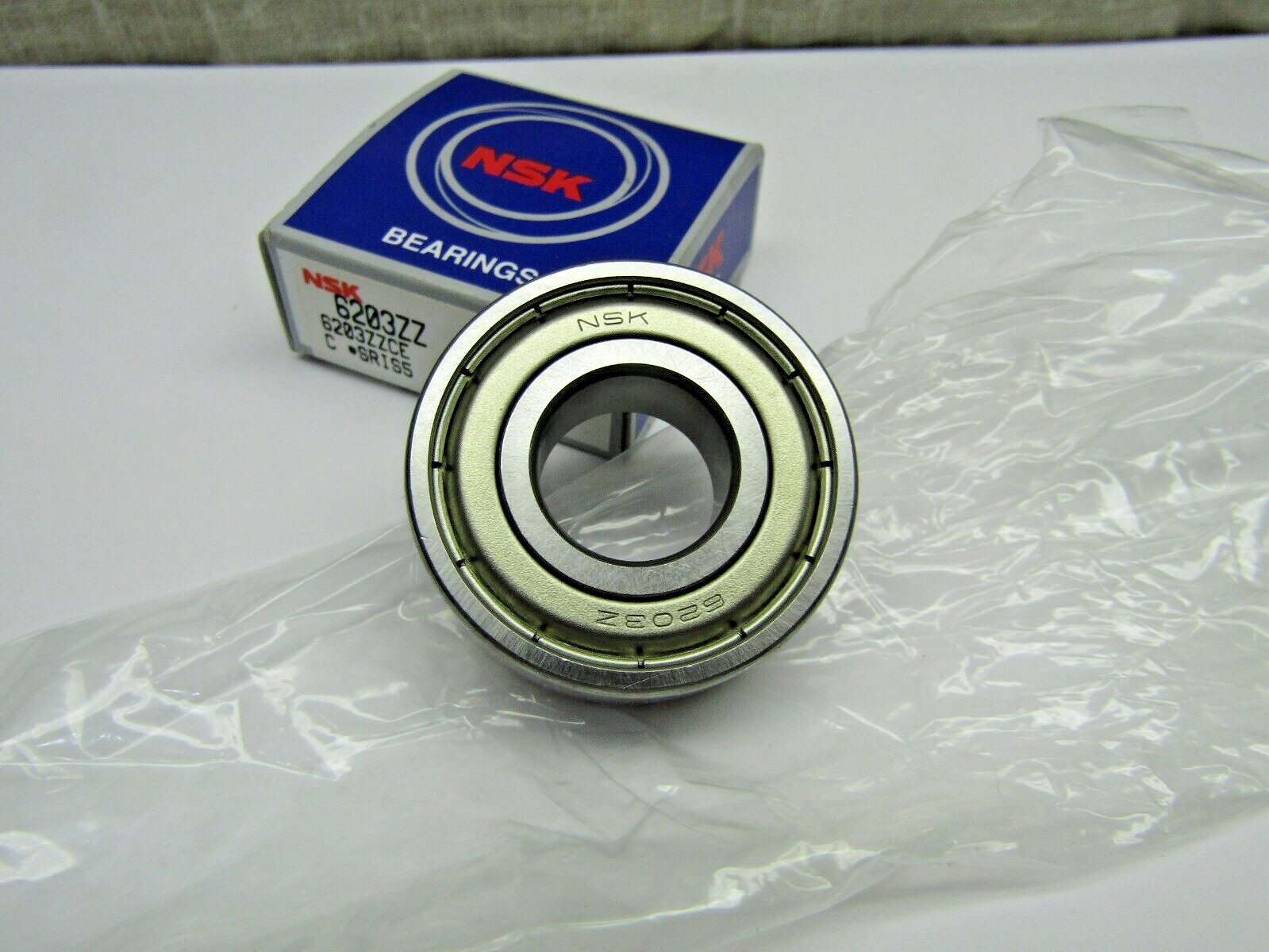 NSK USA 6203-ZZ 17mm X 40mm X 12 mm Metal Shielded Bearing