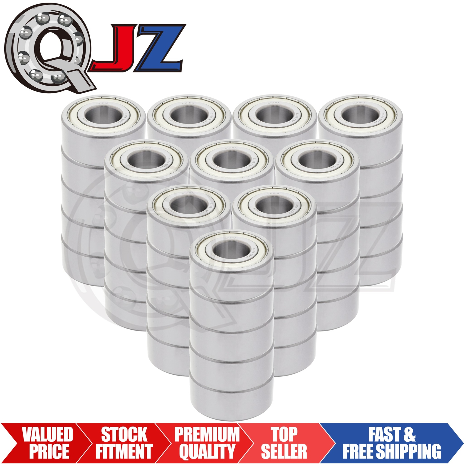 [Qty.50] 5306-ZZ New Angular Contact Ball Bearing [30mm ID x 72mm OD x 30.2mm W]
