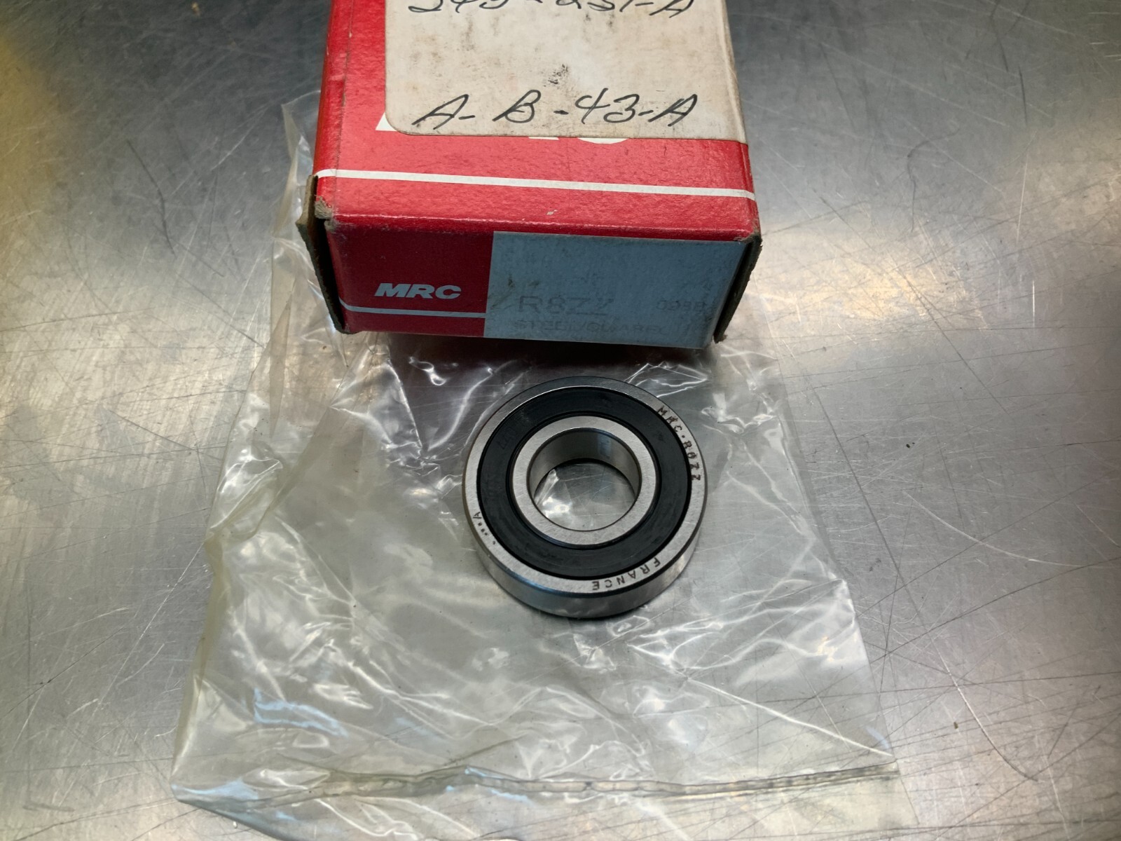 MRC R8ZZ Deep Groove Ball Bearing – Straight Bore, 0.5000 in ID, 1.1250 in OD