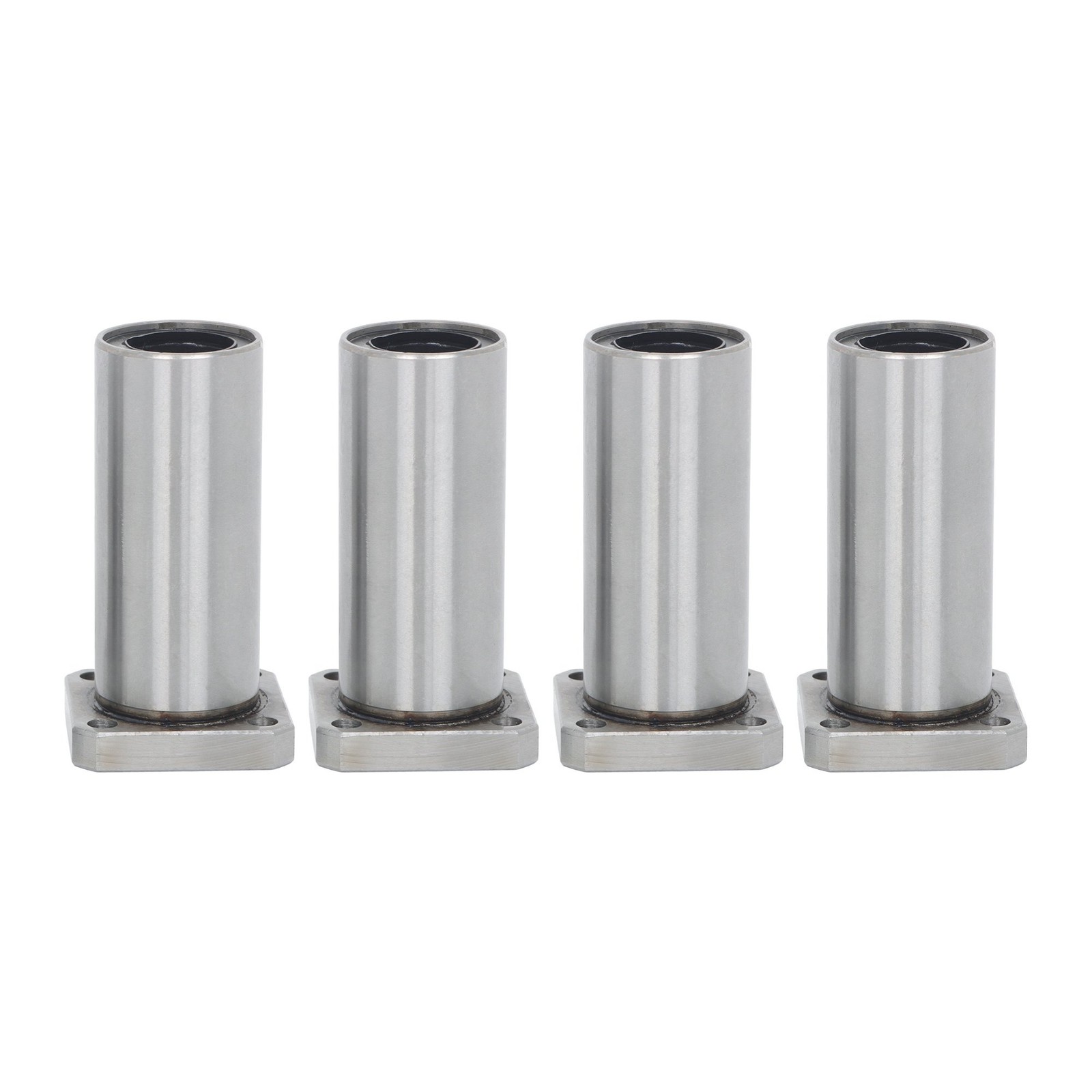 4 Pack LMK20LUU Linear Bearing 20x32x80mm Extra Long Square Flange Steel Cage