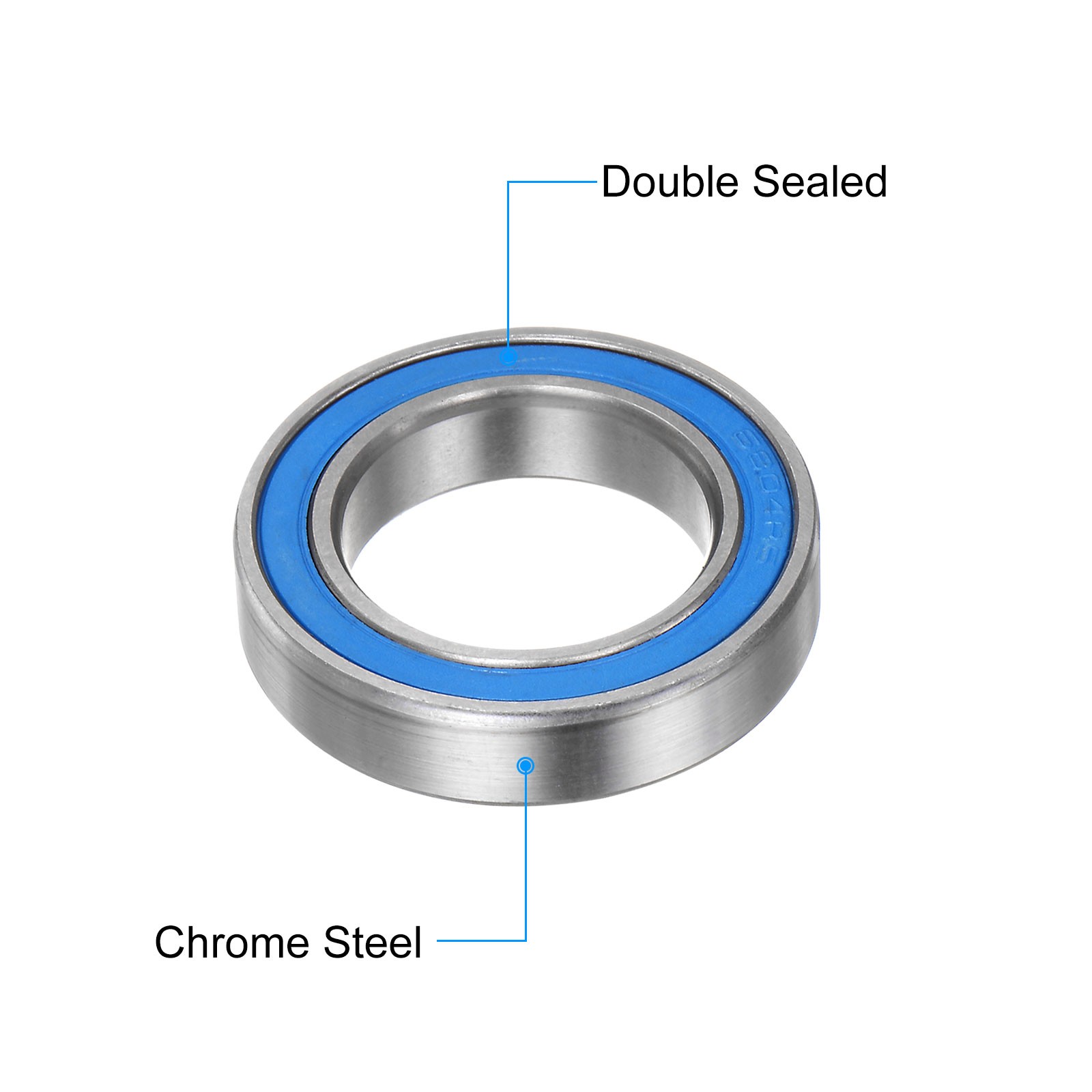 2 x 6804-2RS Deep Groove Ball Bearings 20x32x7mm Rubber Sealed Bearings