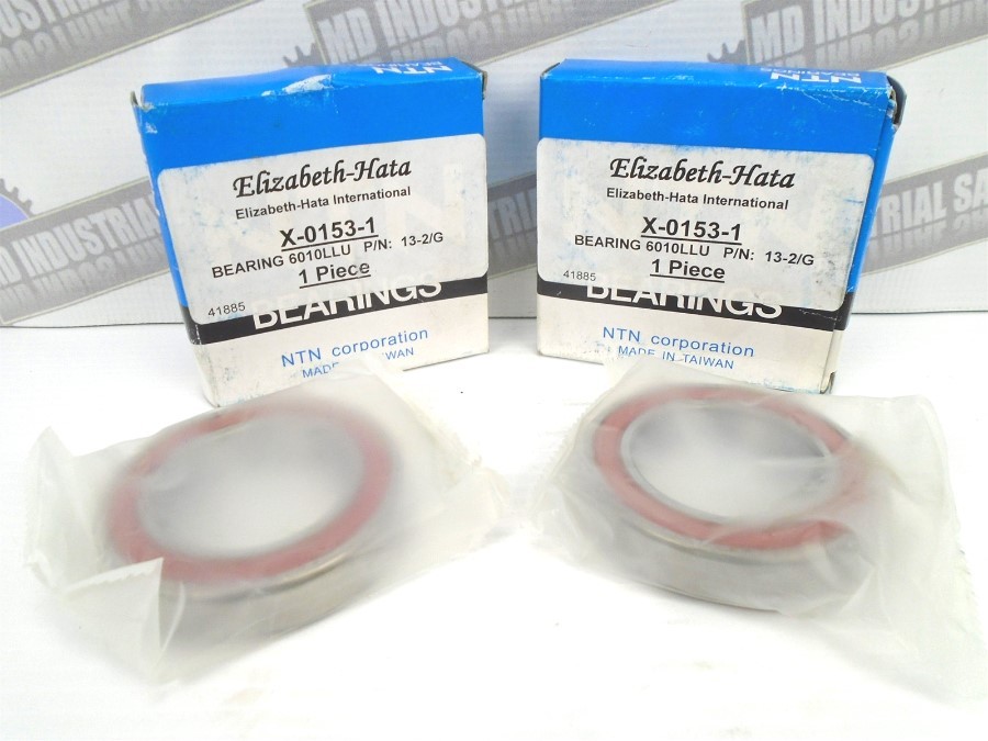 2 x NTN Deep Groove Ball Bearing – 6010LLU – 16mm x 50mm x 80mm