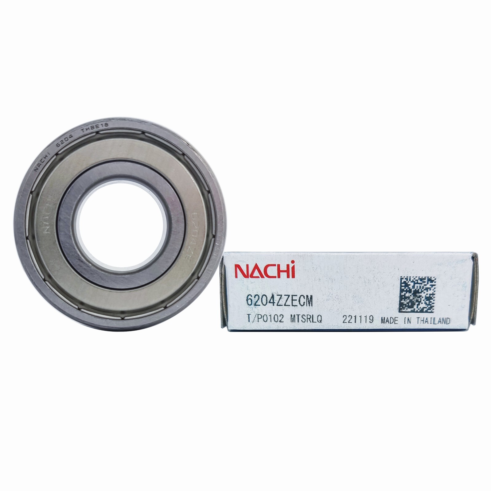 (2PACK) NACHI Brand 6204ZZECM 20X47X14MM Double Metal Seal Bearings 6204-2Z