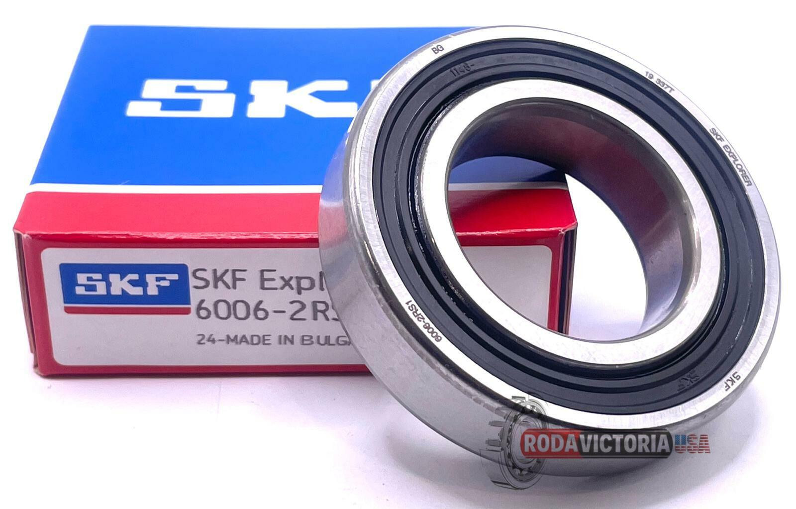 SKF 6006 2RS1 DEEP GROOVE BALL BEARING, RUBBER SEALED 30x55x13 mm.