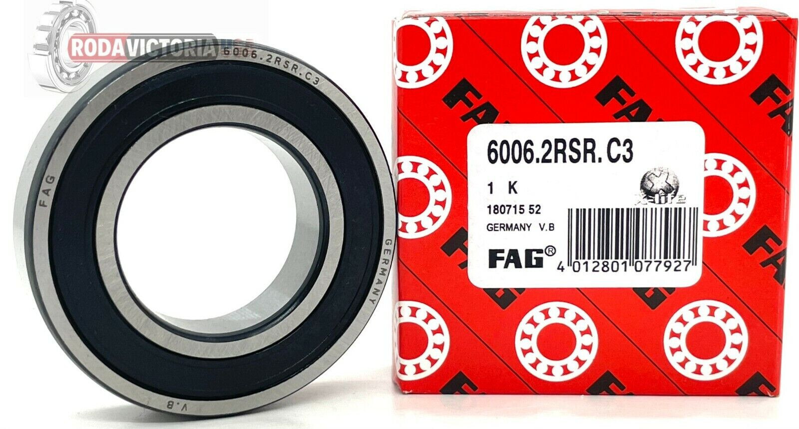 FAG 6006-2RS C3 BALL BEARING FOR YAMAHA OEM 93306-00612 30x55x13 mm 6006-2RSRC3
