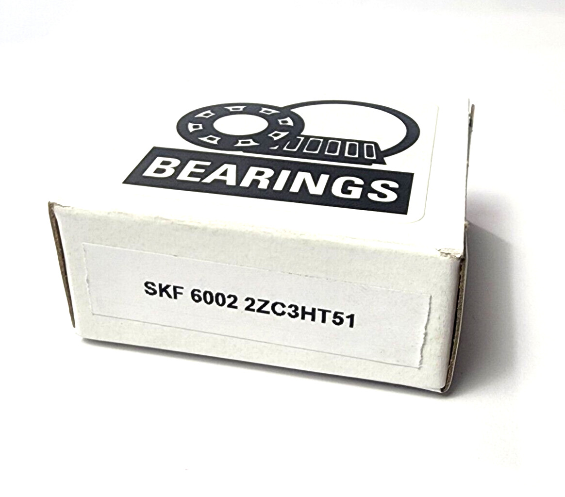 New SKF 6002 2Z/C3 HT51 Single Row Ball Bearing Double Shielded (6002 6002 zz)