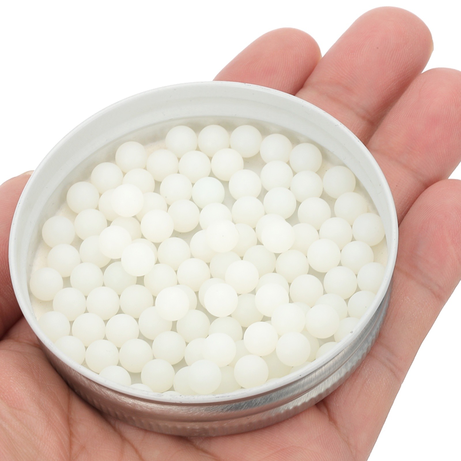 100Pcs Nylon Bearing Balls 1/4″ 6.35mm for Polishing, Precision G2, White