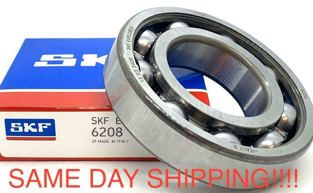 SKF 6208 C3 DEEP GROOVE BALL BEARING, OPEN TYPE, NO SEALS 40x80x18mm