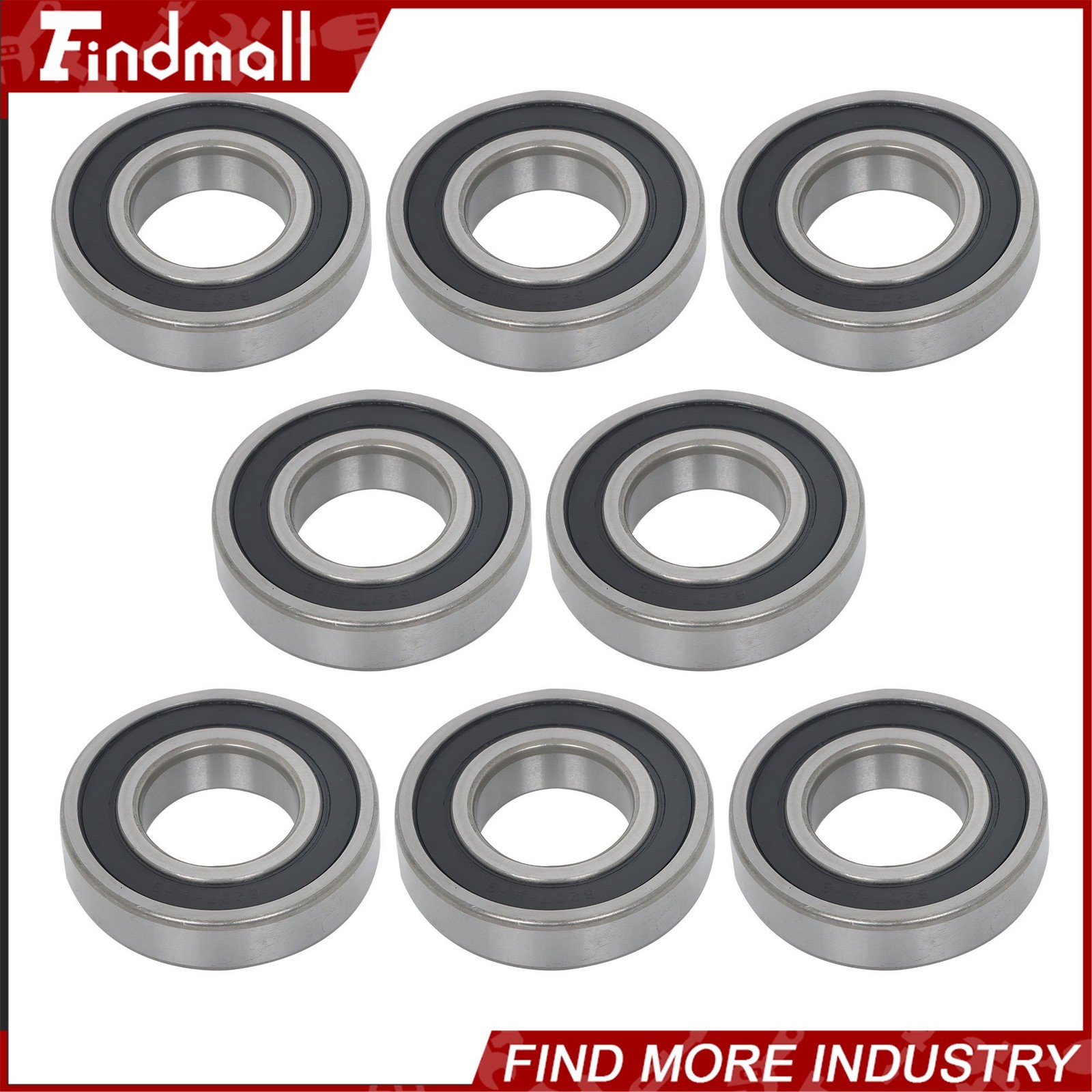 Findmall 6207-2RS Deep Groove Bearings 10pcs 35mm x72mm x17mm Sealed