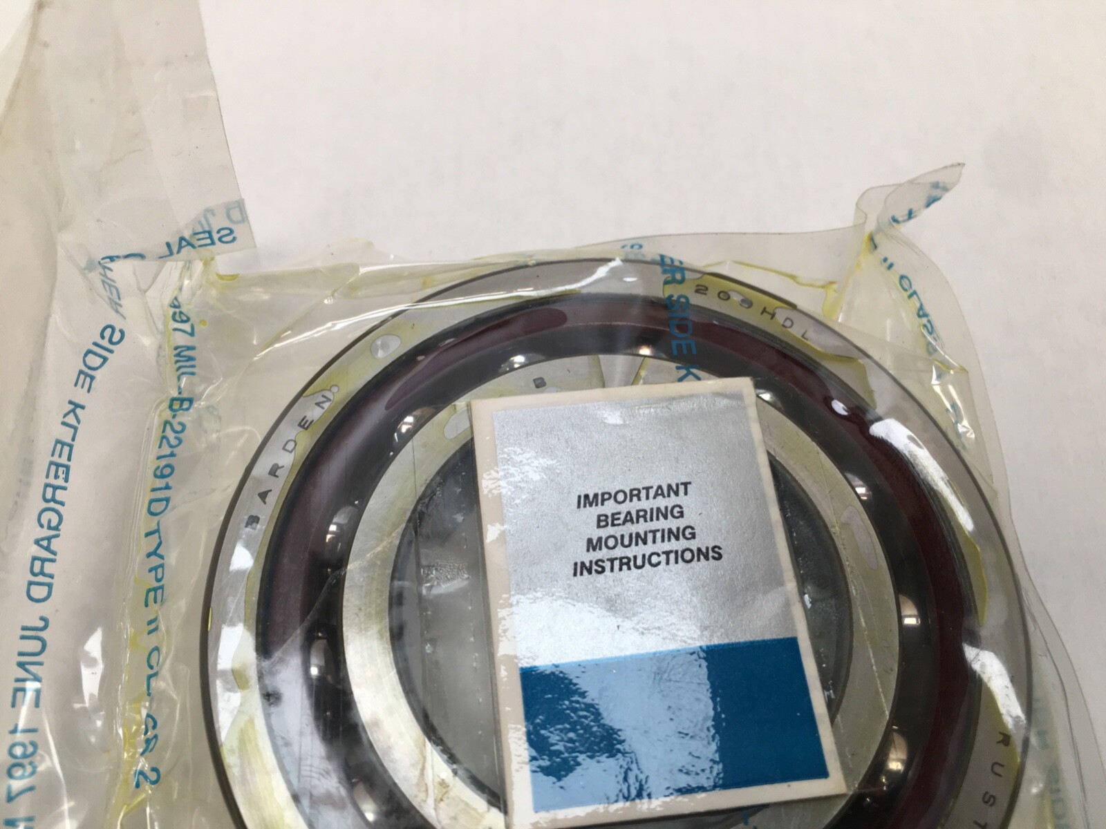 BARDEN 209HDL Angular Bearing 45x85x19 mm 7209 209 HDL 209WI DUL USA Set