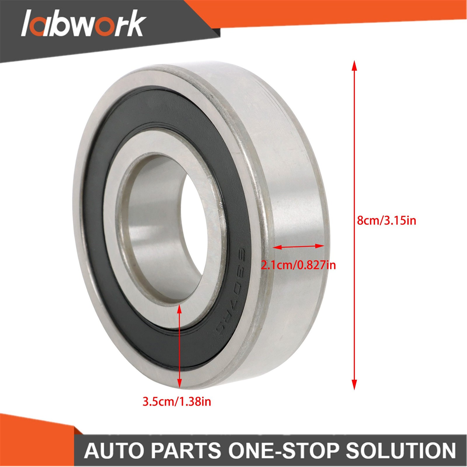 Labwork 6307-2RS Bearings 2 Pack 35x80x21mm Premium Rubber Seal Low Noise