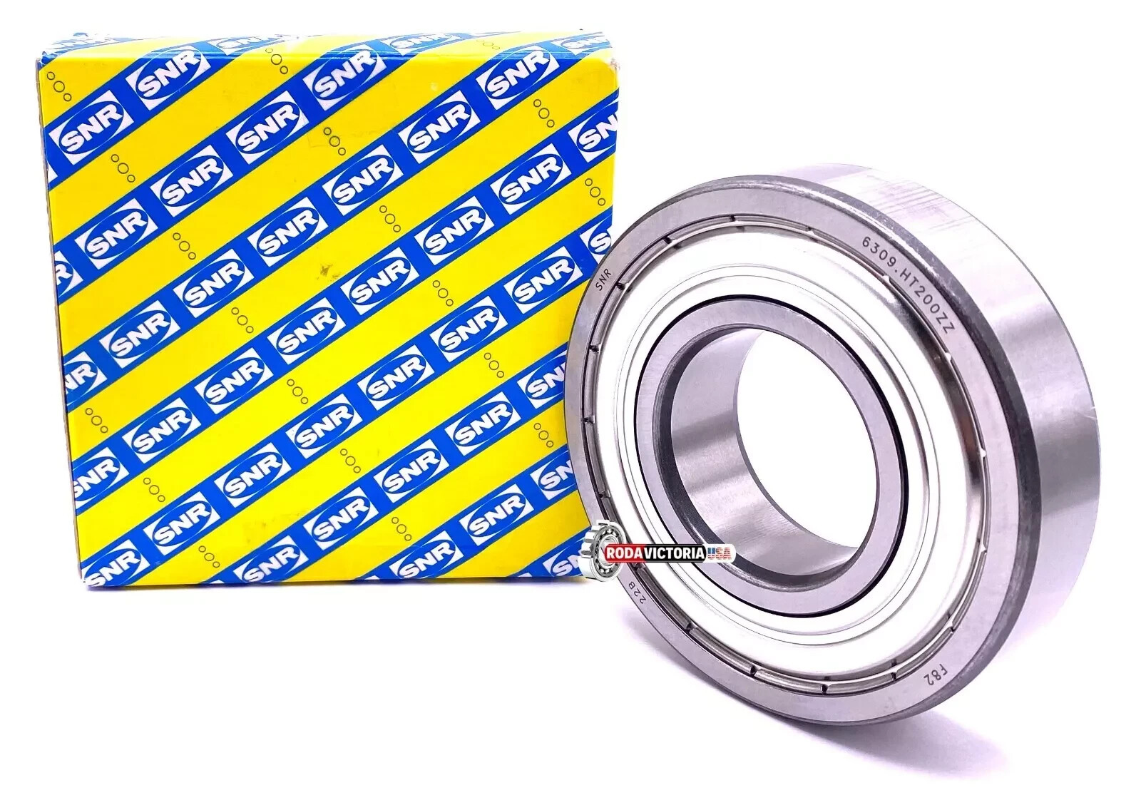 SNR 6309 HT200 ZZ Ball Bearing, Metal Shielded High Temperature 45x100x25 mm