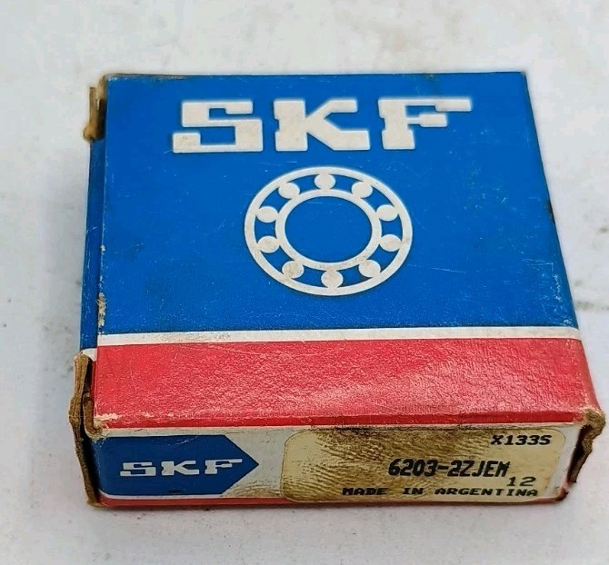 SKF 6203 22JEM Sealed Ball Bearing New Old Stock Made In Argentina