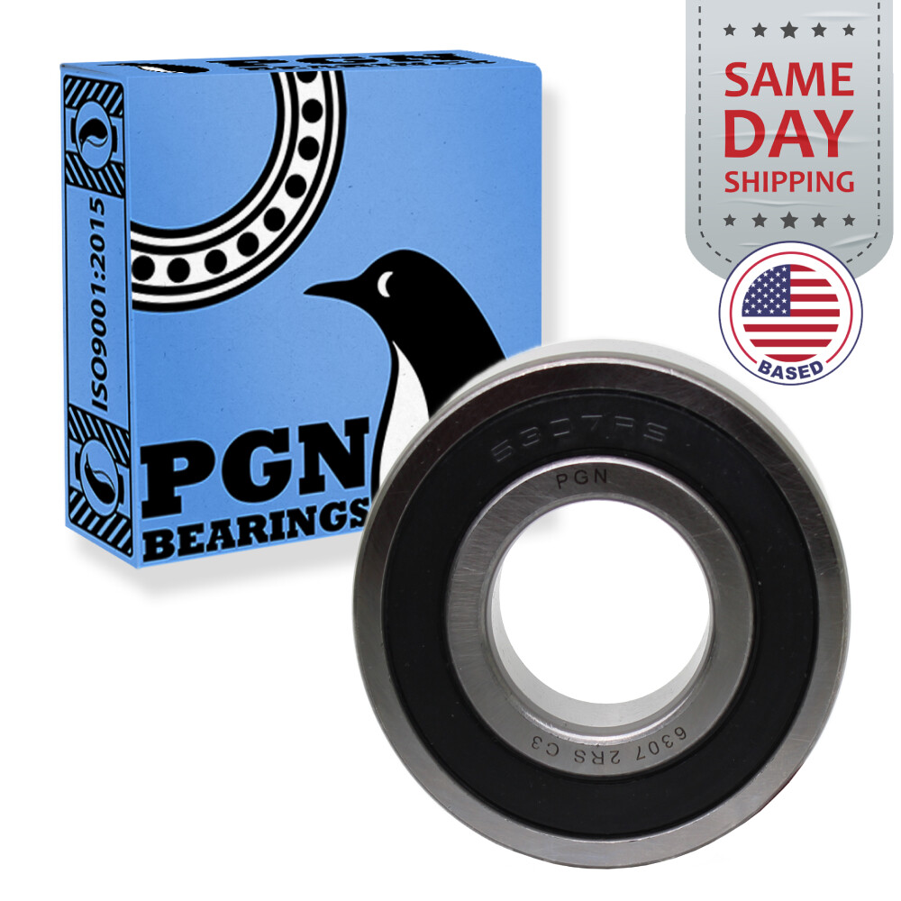 (50) 6307-2RS Premium Rubber Seal Ball Bearing C3 EMQ, 35x80x21, 6307 2RS 6307rs