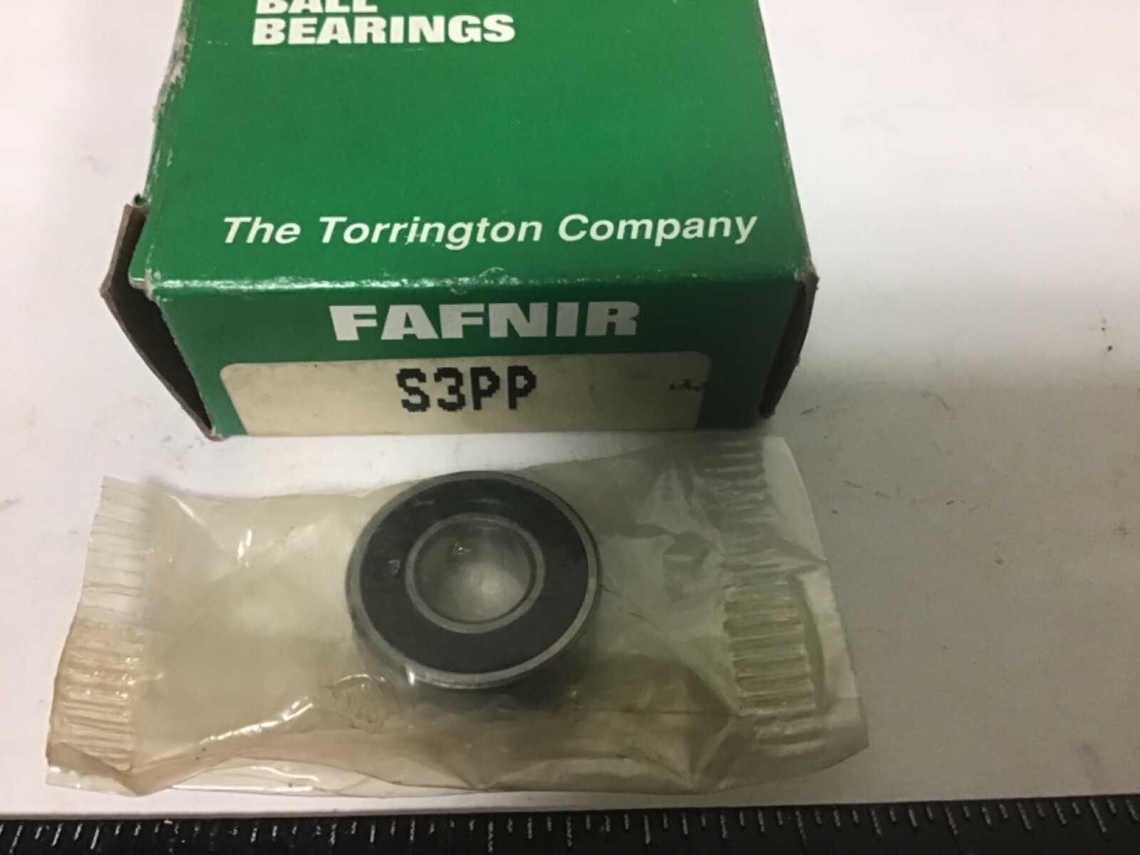 New Fafnir S3PP Deep Groove Bearing, 0.375″ ID, 0.875″ OD, 0.281″ Width