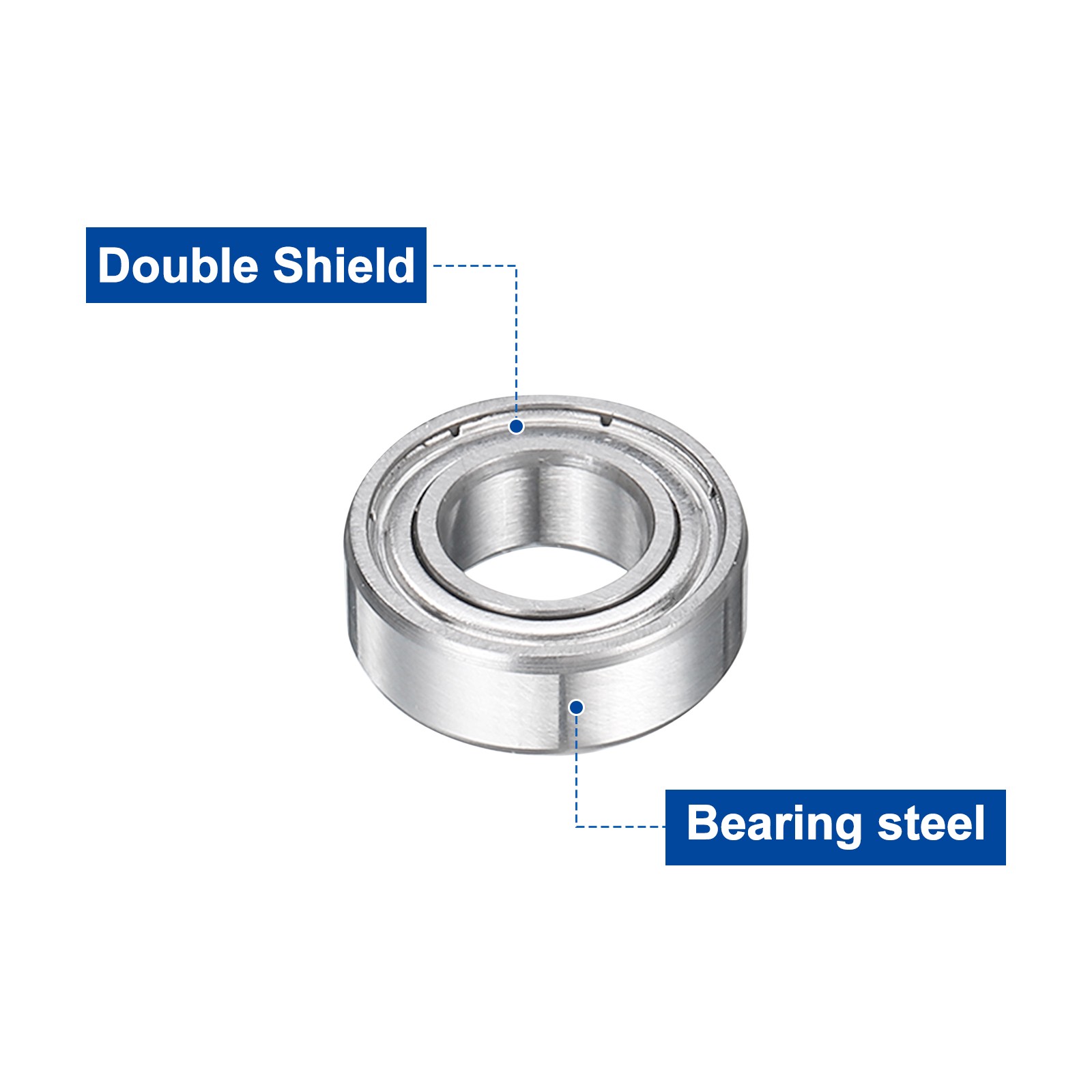 12Pcs MR126ZZ Deep Groove Ball Bearings, 6mm ID 12mm OD 4mm Width Bearing