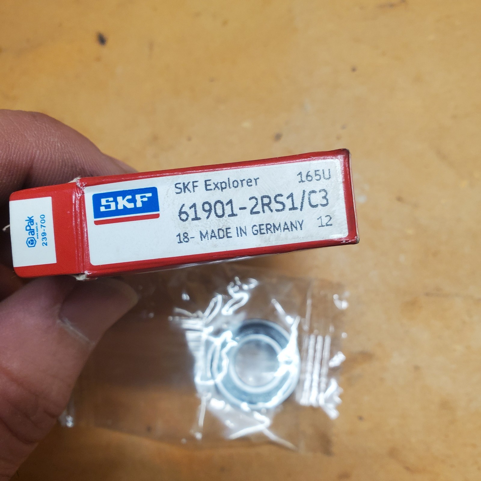 SKF 61901-2RS1 C3 Deep groove ball bearing with seals 6001 2RS C3