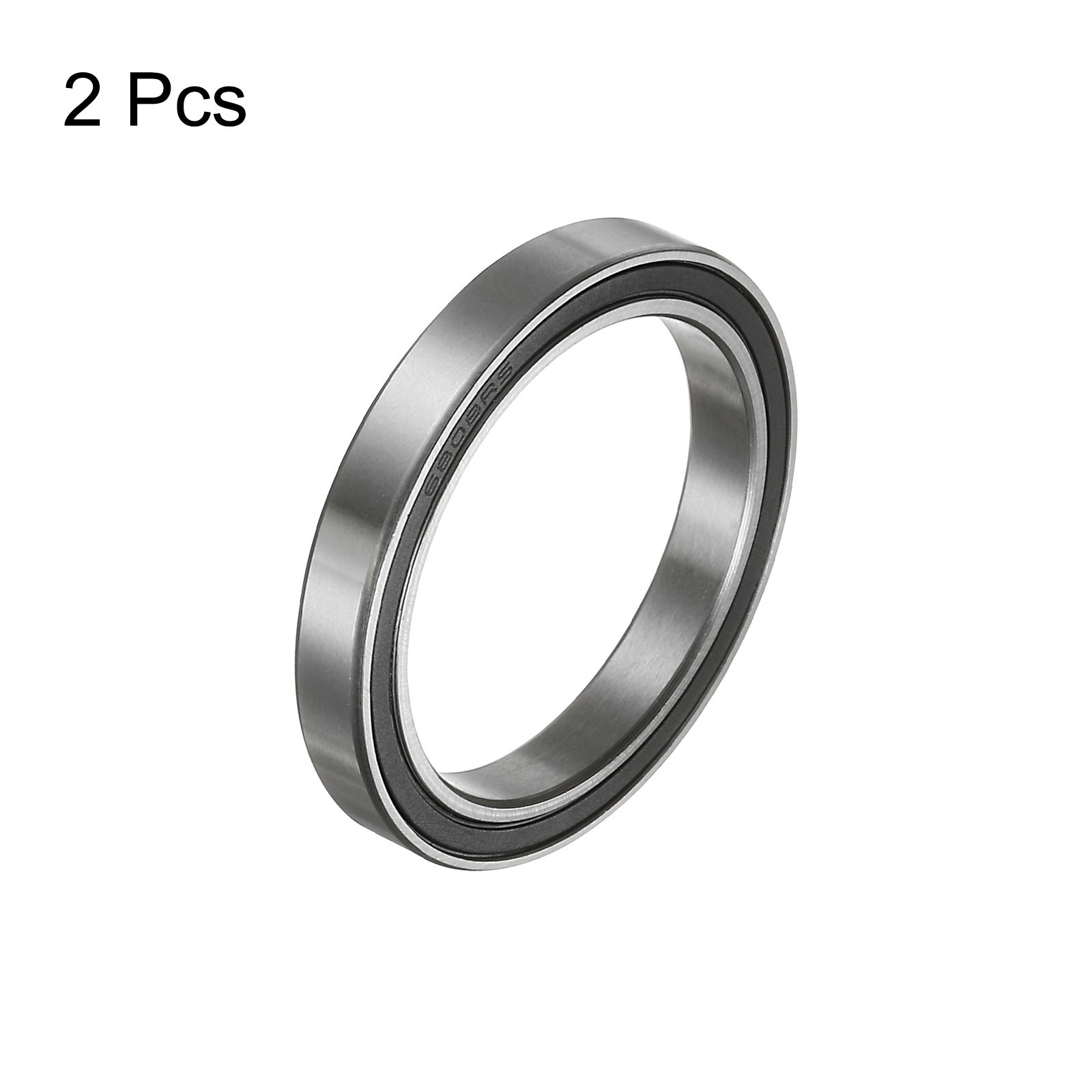 2pcs 6808-2RS Ball Bearings 40mmx52mmx7mm Chrome Steel ABEC3 Double Sealed