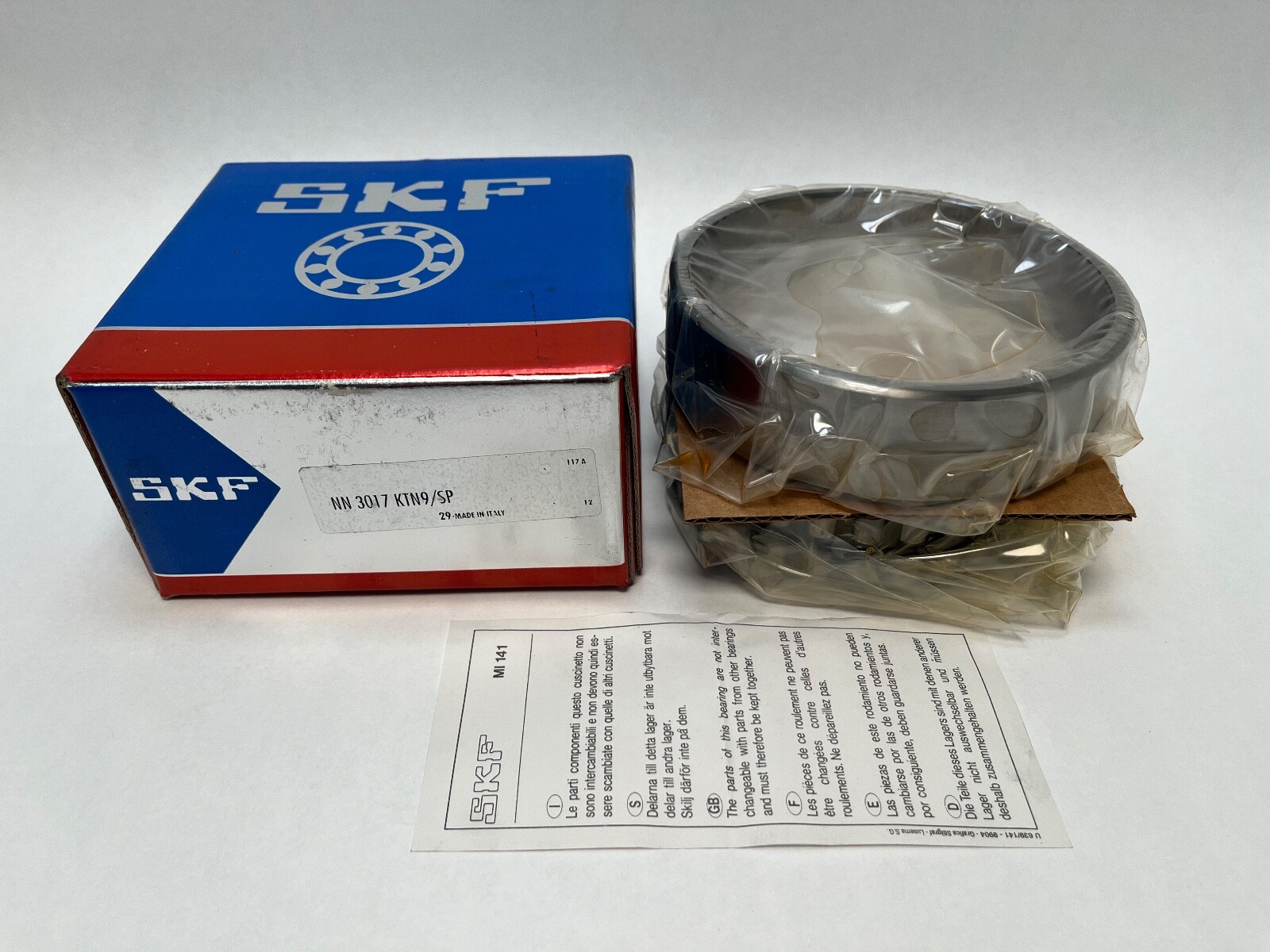 SKF NN-3017-KTN9/SP Bearing 85x130x34 mm NN3017 NN-3017-K-TN9-SP Italy