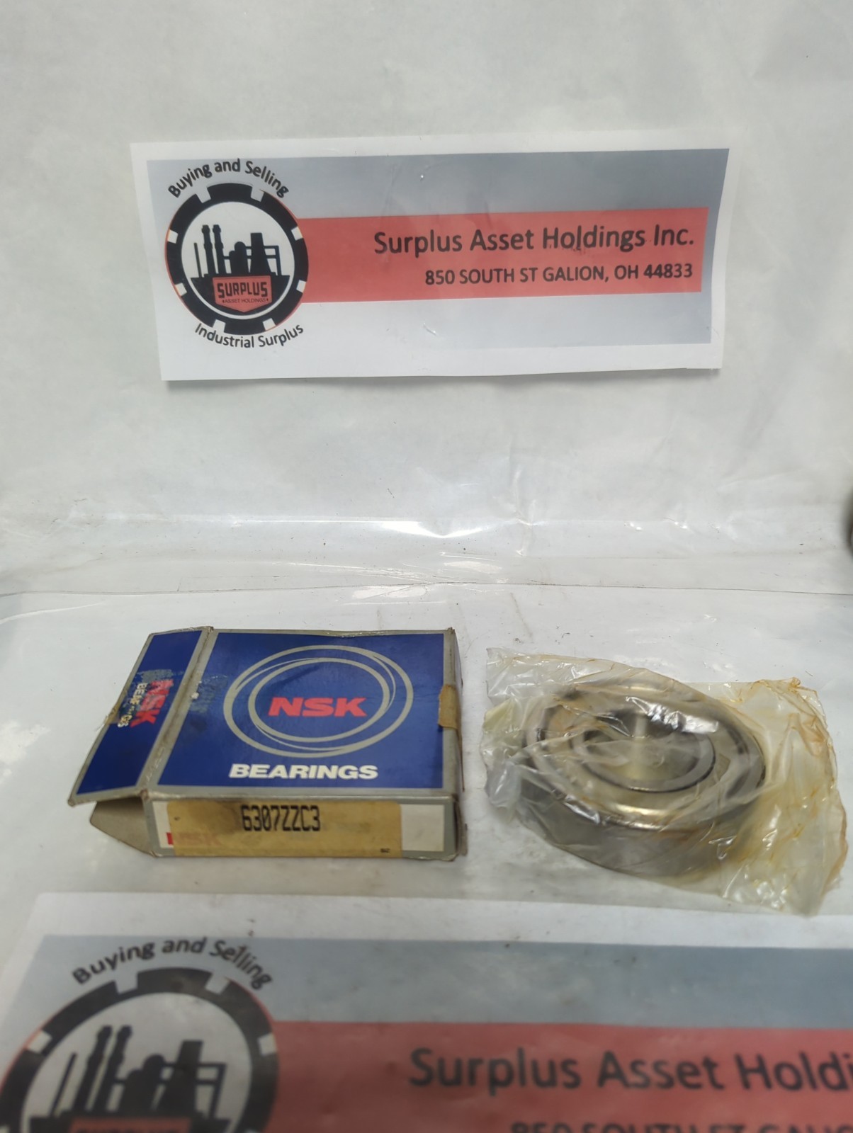 NSK,6307ZZC3,SHIELDED DEEP GROOVE BALL BEARING NOS