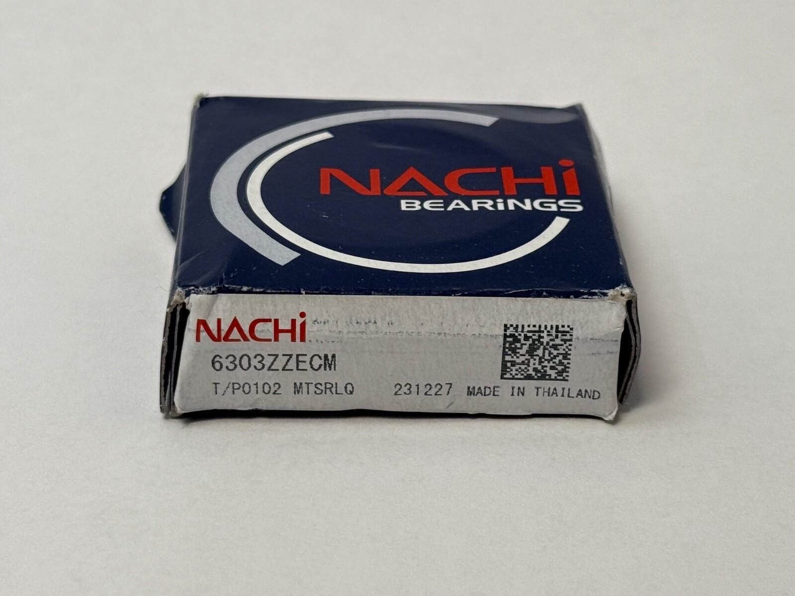 Nachi 6303ZZECM Bearing Metal Sealed 6303-ZZ-E-CM 6303-2Z 6303Z 17x47x14 mm