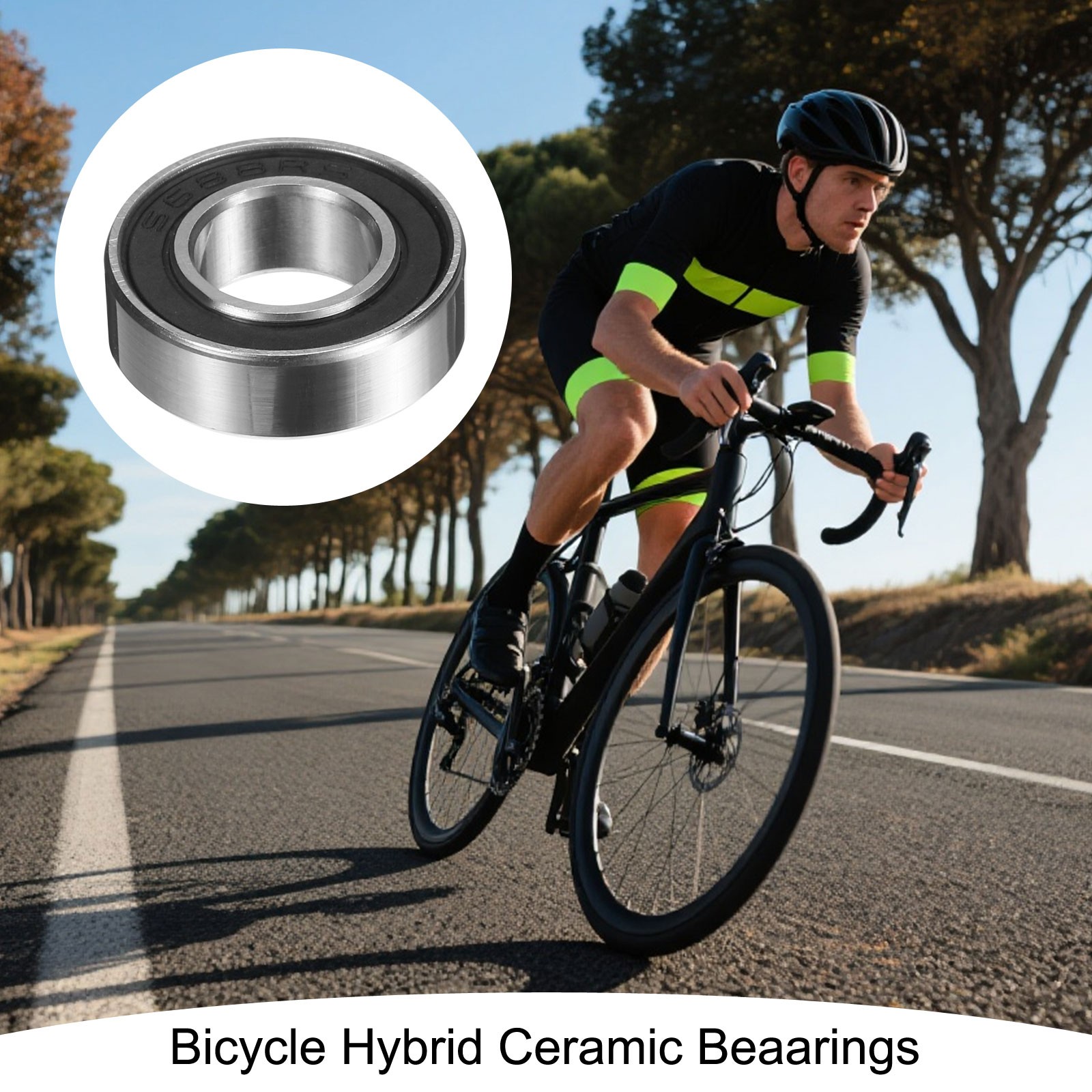 2Pcs, S688-2RS Hybrid Ceramic Ball Bearing 8x16xmm 440 Stainless Steel(ABEC3)