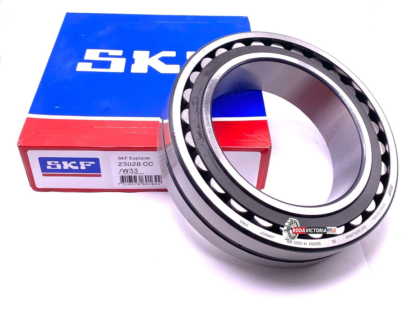 SKF Sweden 23028 CC W33 Spherical Roller Bearing 140x210x53 mm