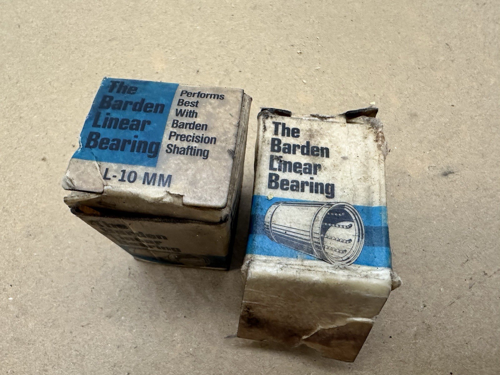 Vintage Barden 10mm Linear Ball Bearing L-10 L-10mm [Lot of 2 NOS Made In USA