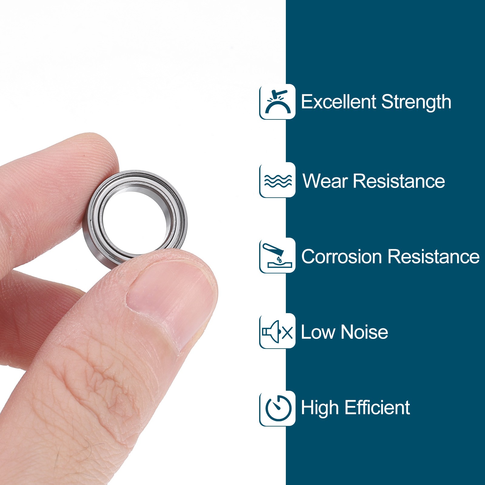 8pcs 6700ZZ Deep Groove Ball Bearings, Chrome Steel Z2 Double Metal, 10x 15x 4mm