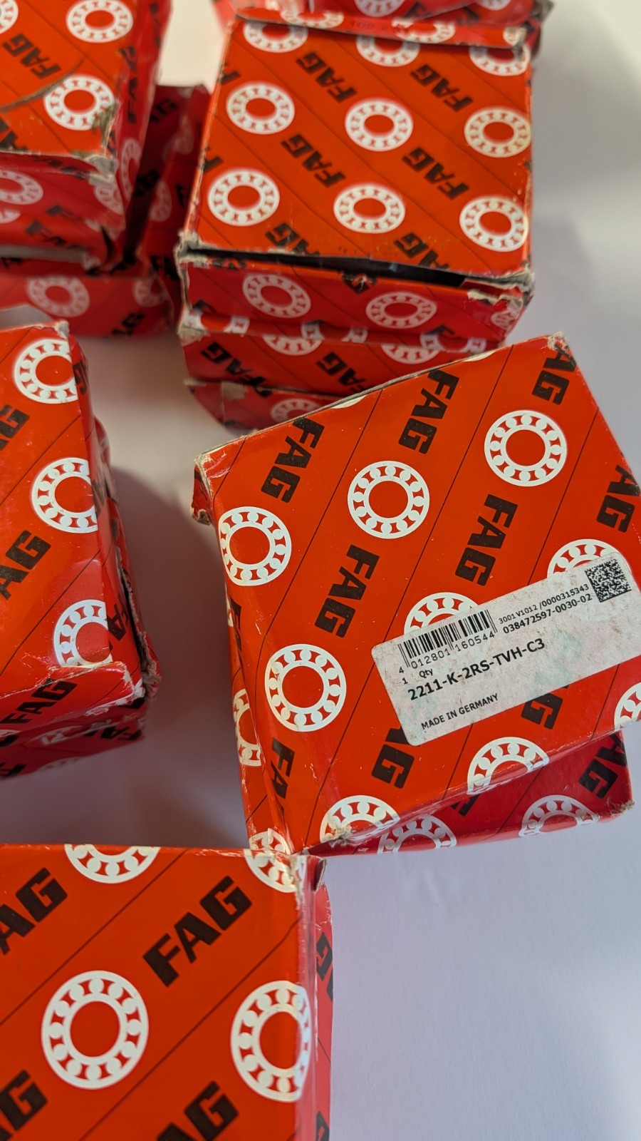 FAG 2211-K-2RS-TVH-C3 Self-Aligning Double Row Double Sealed ID=55mm OD 100mm