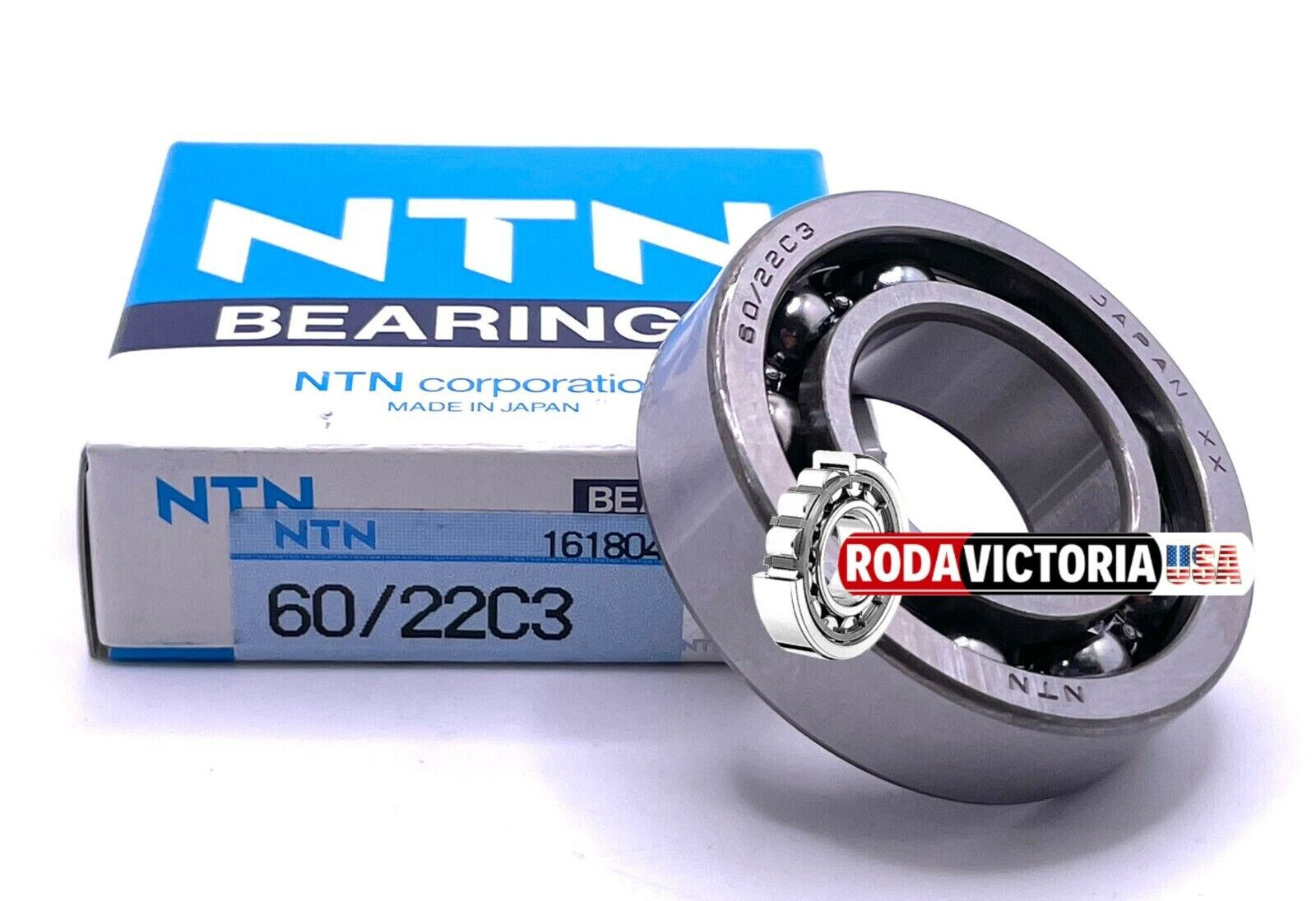 NTN 60/22 BALL BEARING, OPEN, NO SEALS 22x44x12mm