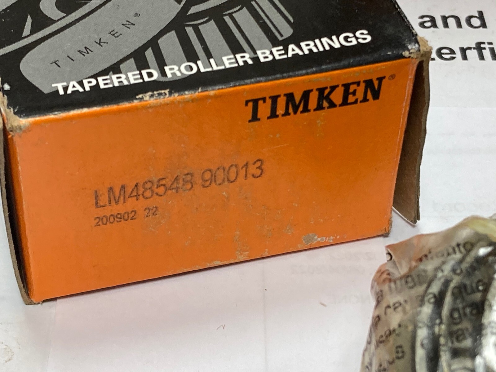 TIMKEN LM48548-90013, Matched Pair Tapered Roller Bearing Assembly, USA Made
