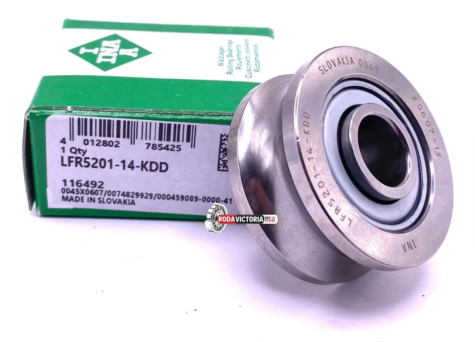 INA LFR5201-14 KDD Support Track Roller Bearing 12×39.9×20.1 mm
