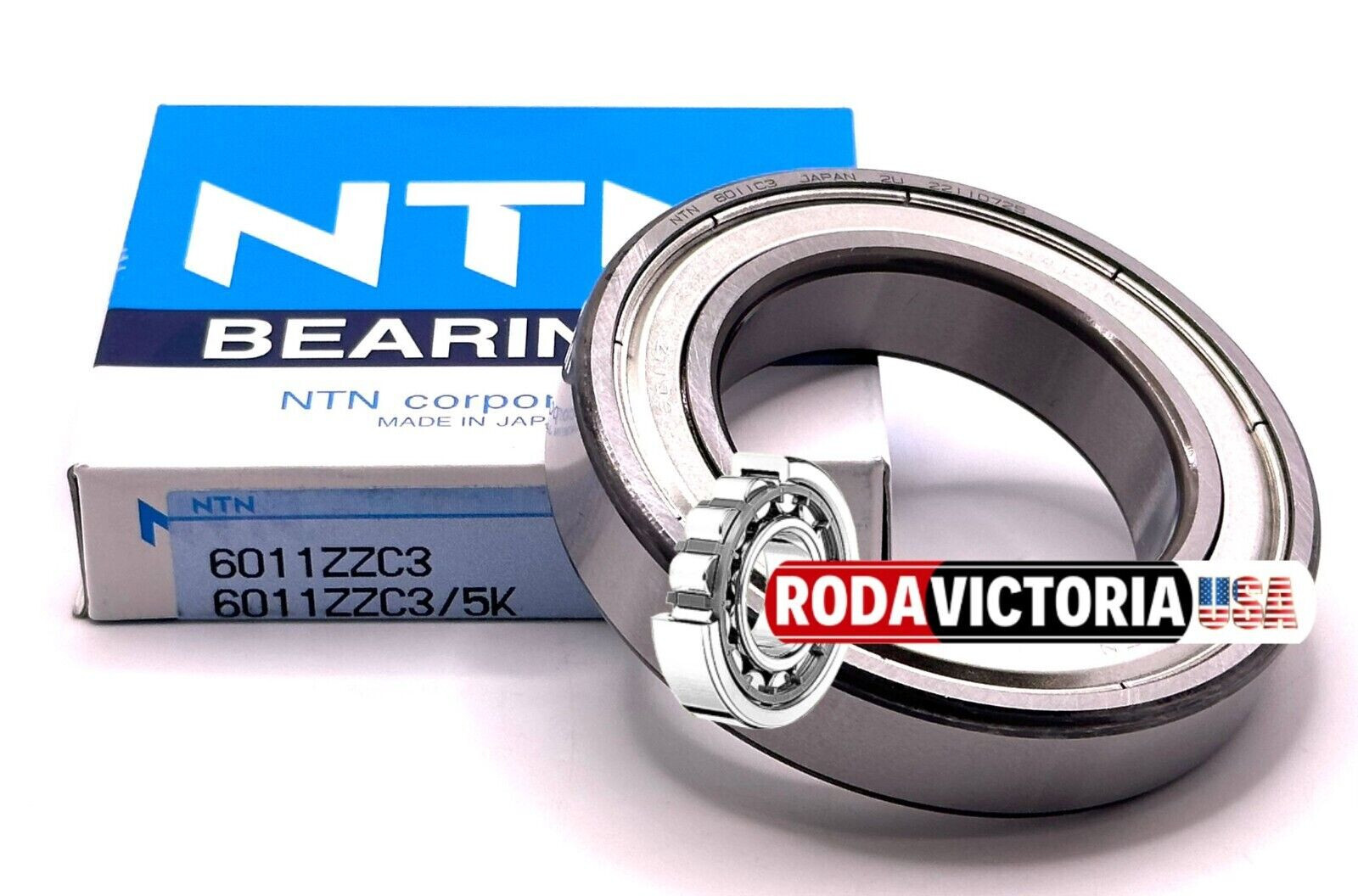NTN JAPAN 6011 ZZ C3 DEEP GROOVE BALL BEARING METAL SHIELDED 55x90x18mm