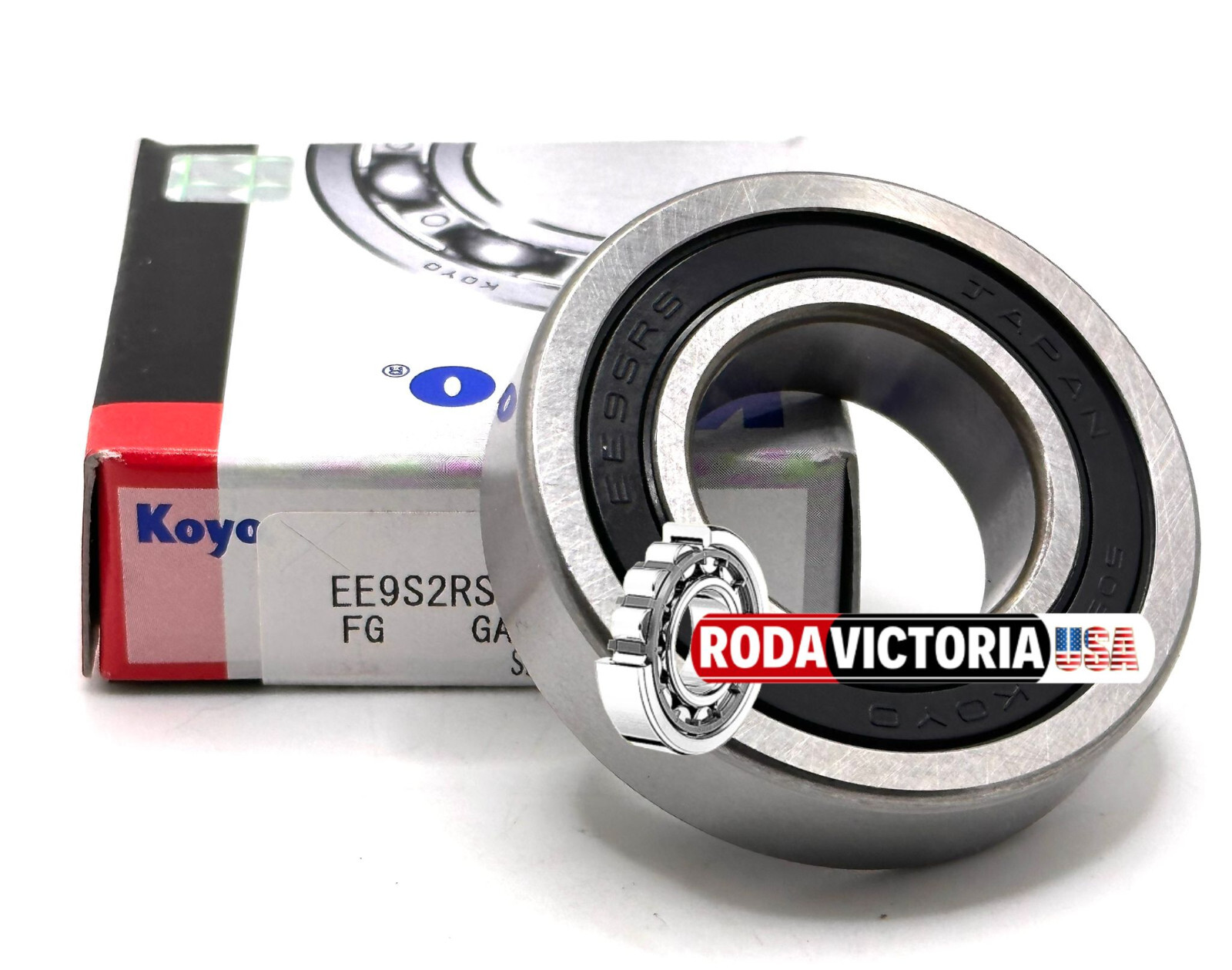 KOYO JAPAN R16-2RS BALL BEARING, RUBBER SEALED 1″x2″x1/2″ EE9S 2RS