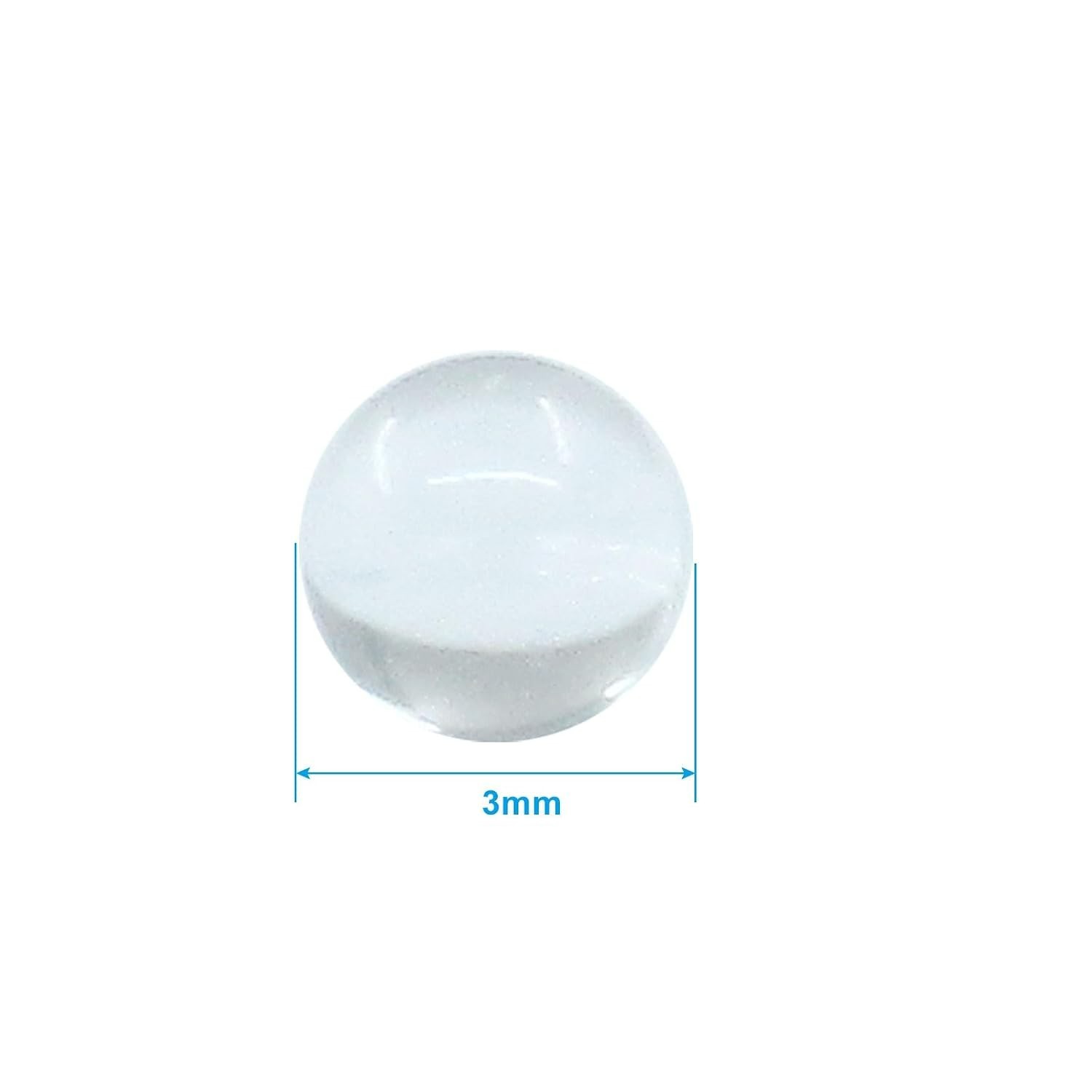 3mm Solid Round Clear Glass Ball Boiling Stones, 500pcs | Soda Lime Glass Beads