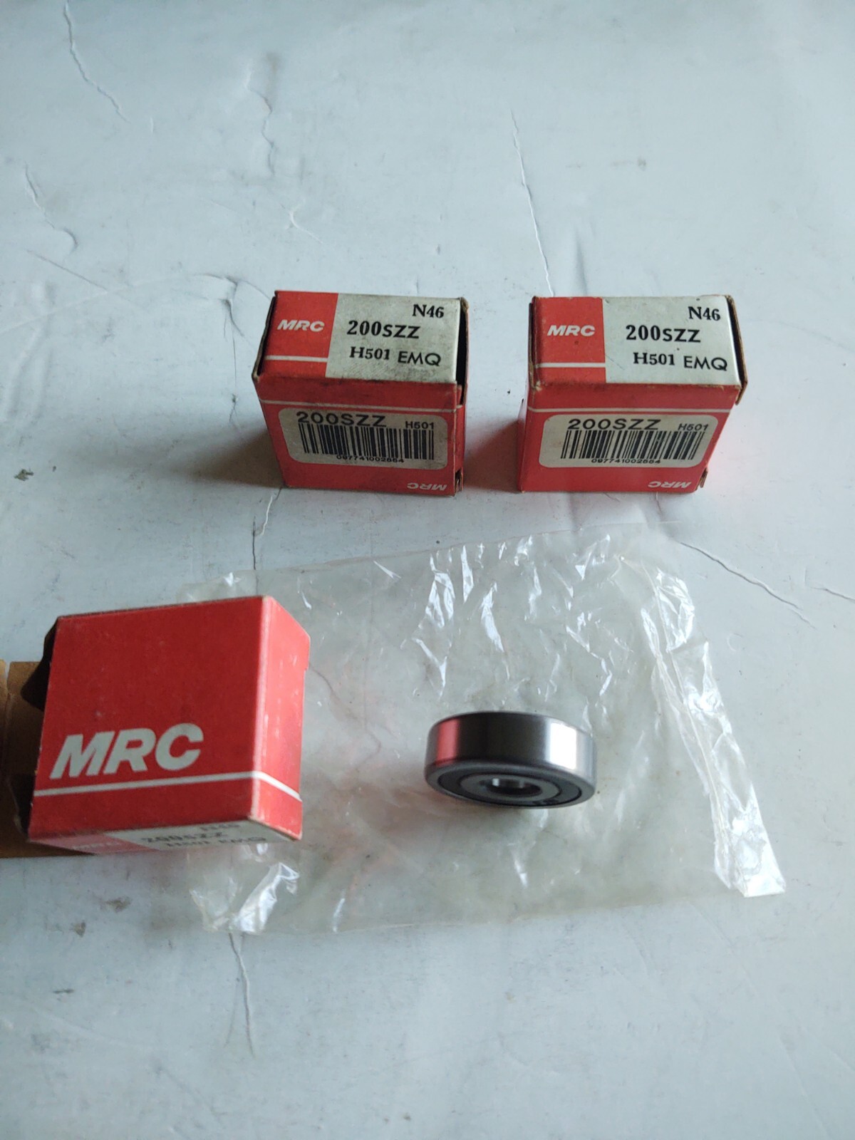 (3) MRC # 200SZZ BALL BEARINGS, RUBBER SEALS.