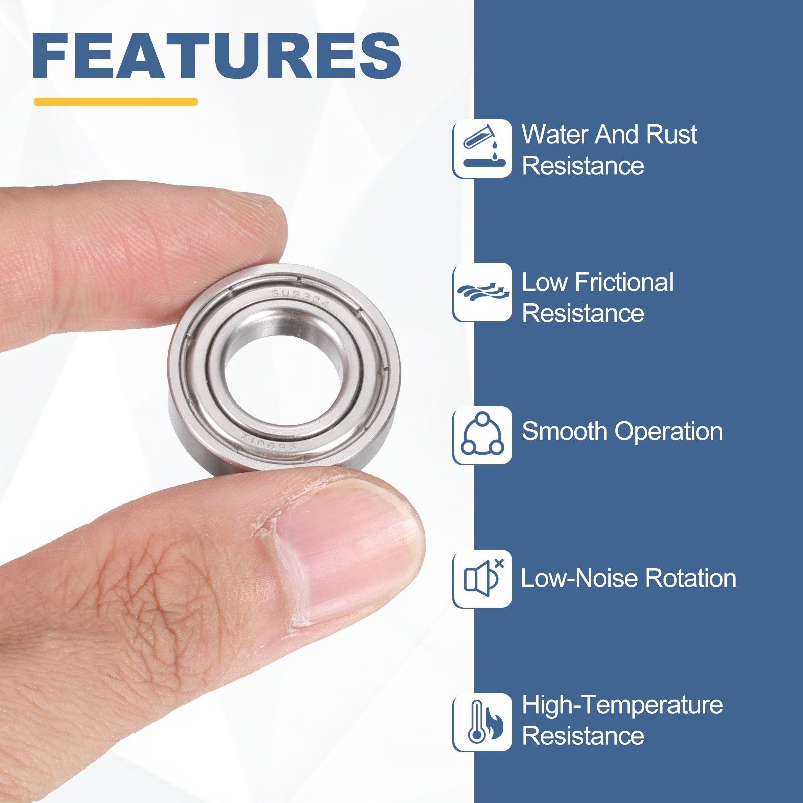 4Pcs S6004ZZ Deep Groove Ball Bearing, 20x42x12mm Double Shielded Ball Bearings
