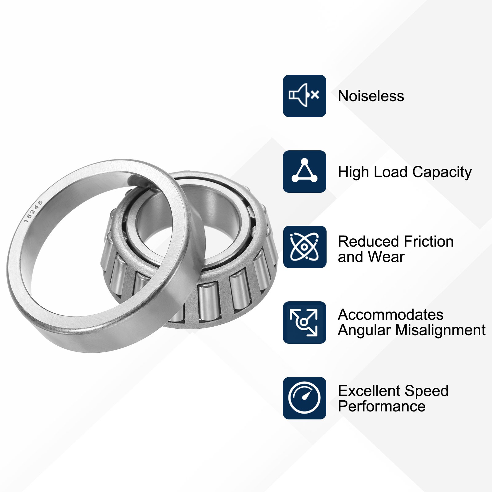 15125/245 Tapered Roller Bearing Cone and Cup 1.26″ Borex2.44″OD P6