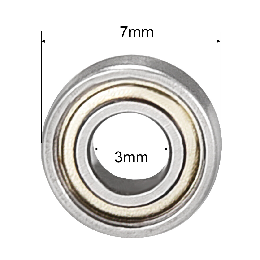 20pcs Deep Groove Ball Bearing 683ZZ Double Shield Carbon Steel 7mm x 3mm