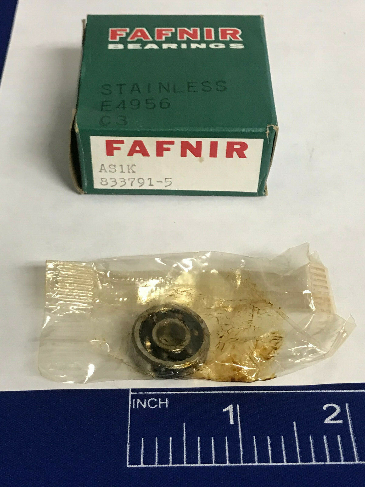 PACK OF 8 FAFHIR AS1K Extra-Small Round Ball Bearing, 1/4 in Dia Bore, 3/4 in OD