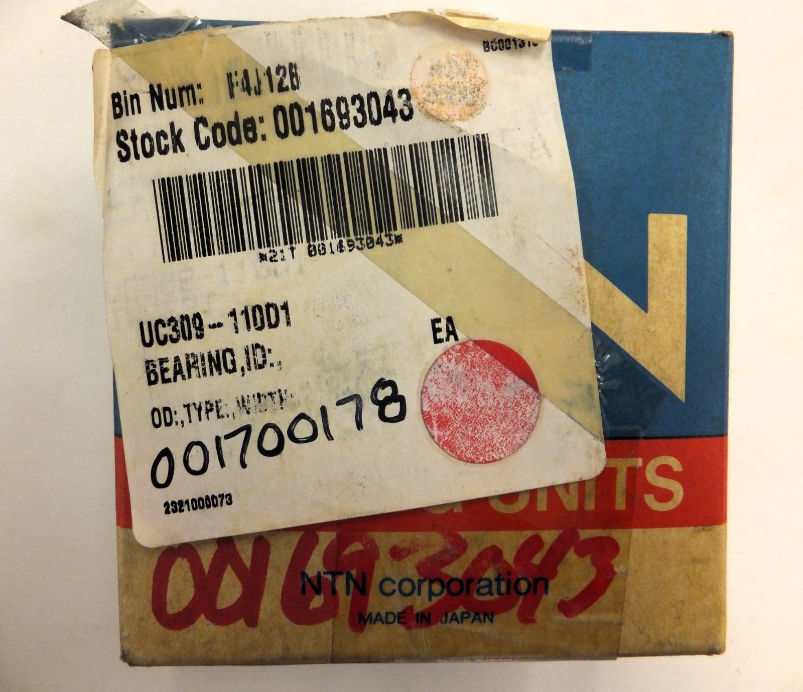 NTN UC309-110D1 BEARING INSERT W/SET SCREW