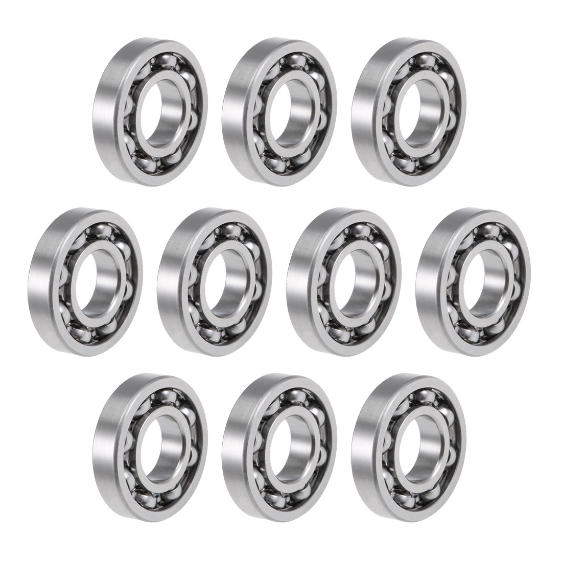 10Pcs R8 Deep Groove Ball Bearing 1/2″x1-1/8″x1/4″ Open Type Z2