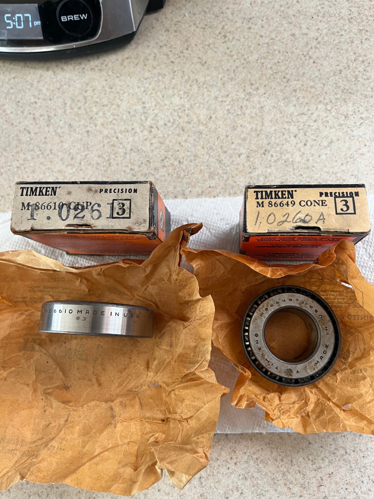 NOS Timken M86649/M86610 Class 3 Precision 1960s thru 1980s? Boxs (Set 309) Rare